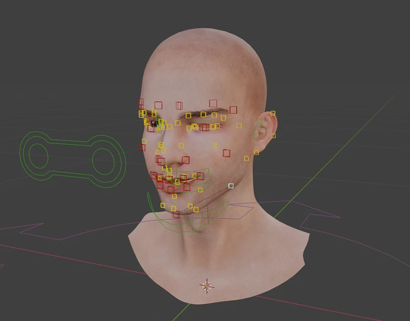Face rigging setup in Blender